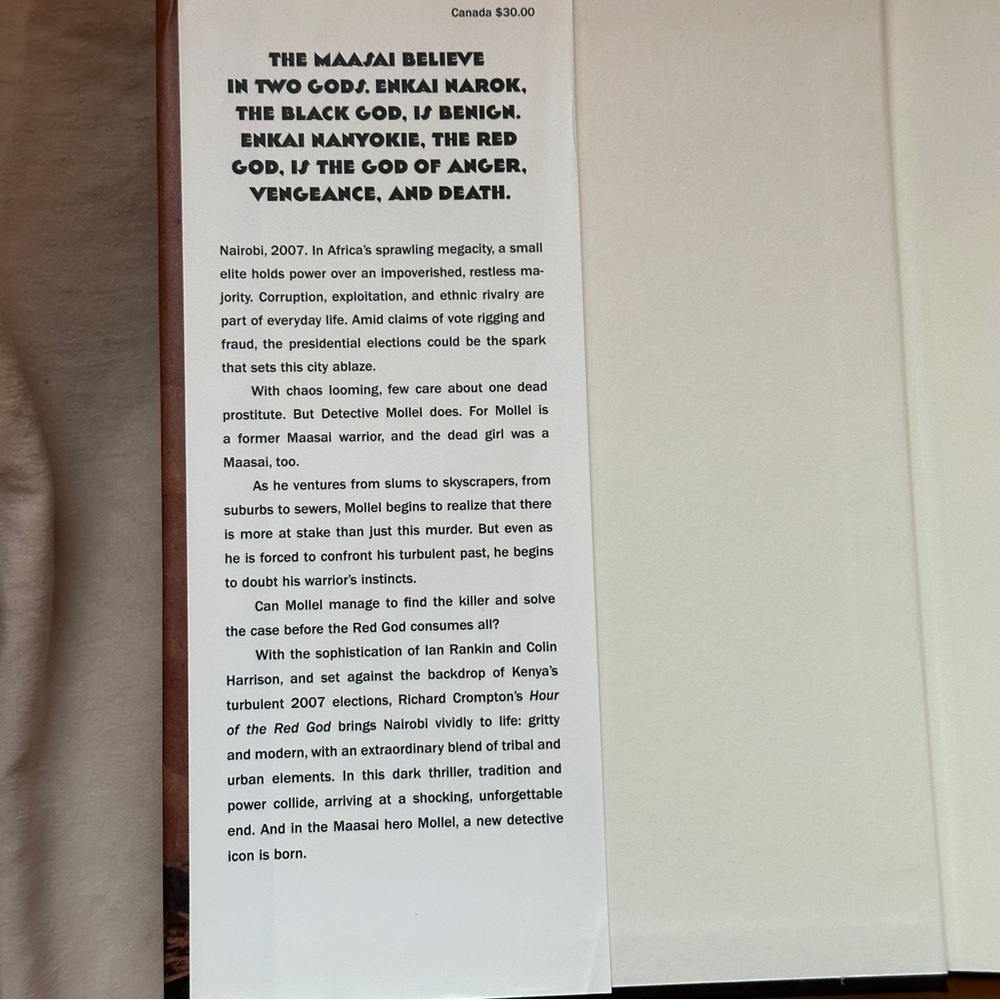 ๐ข Hour of the Red God by Richard Crompton | Fiction, Thriller | Hardcover Book - Picture 4 of 8